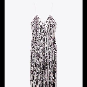 ZARA STRAPPY SEQUINS DRESS